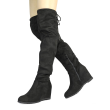 Hot Sale Winter Faux Suede Material Over the Knee Thigh High Stretch Boots